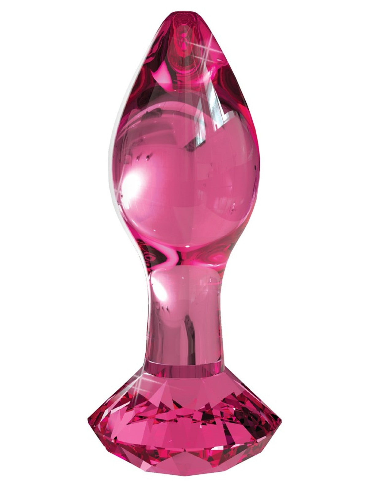 Plug em vidro soprado à mão com base em diamante, 9 cm – Rosa · Icicles n.º 79
