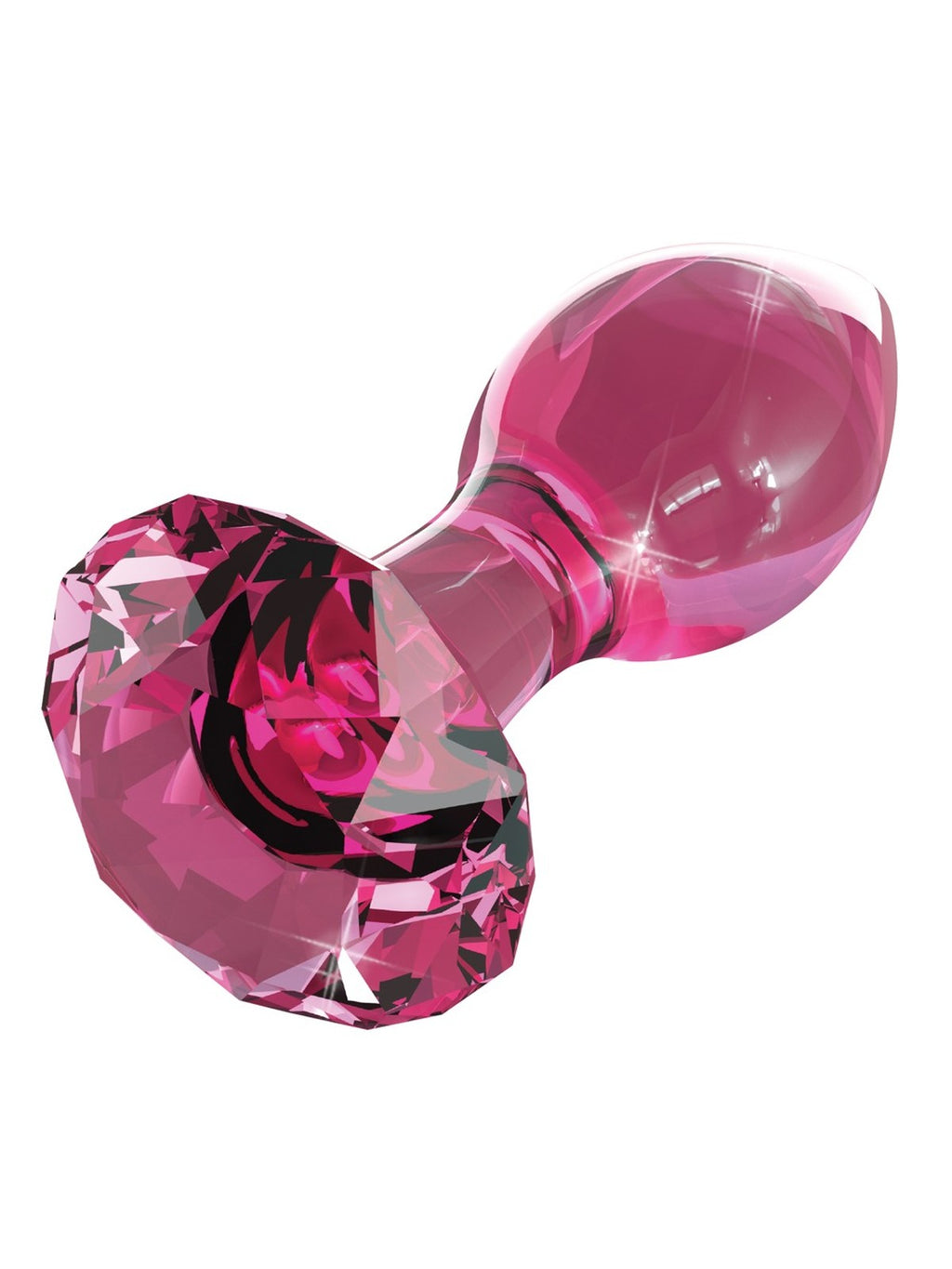 Plug em vidro soprado à mão com base em diamante, 9 cm – Rosa · Icicles n.º 79 (foto 2)