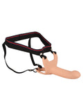 Strap-on oco em silicone com arnês e anel, 13,5 cm – Pele clara · You2Toys