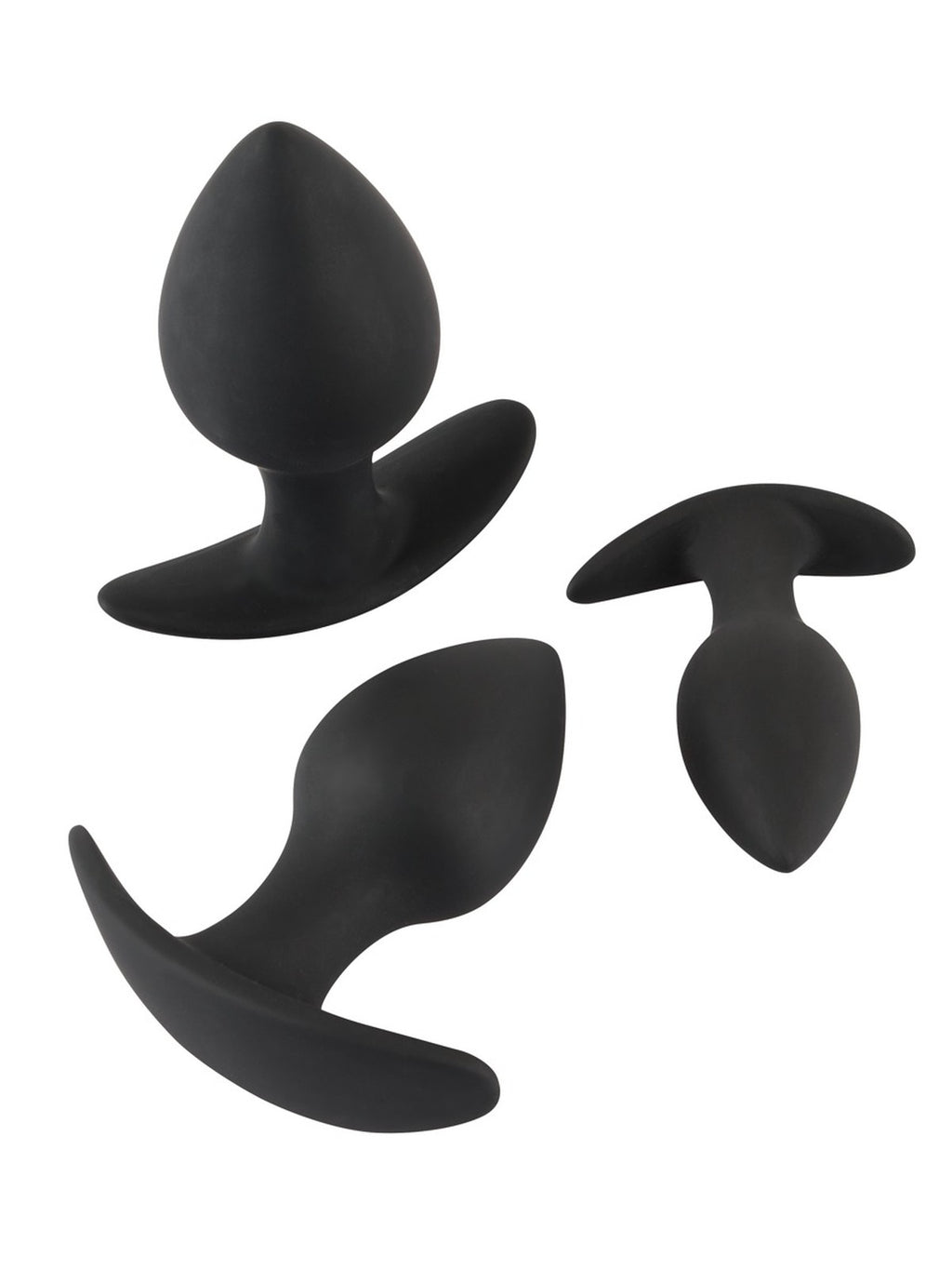 Conjunto de 3 plugs de silicone, tamanhos progressivos – Preto · Black Velvets (foto 2)