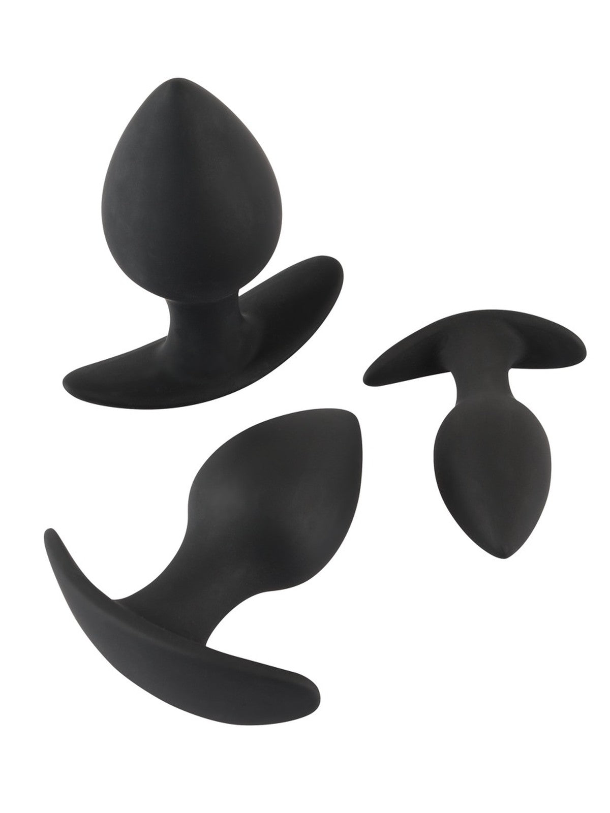 Conjunto de 3 plugs de silicone, tamanhos progressivos – Preto · Black Velvets (foto 2)