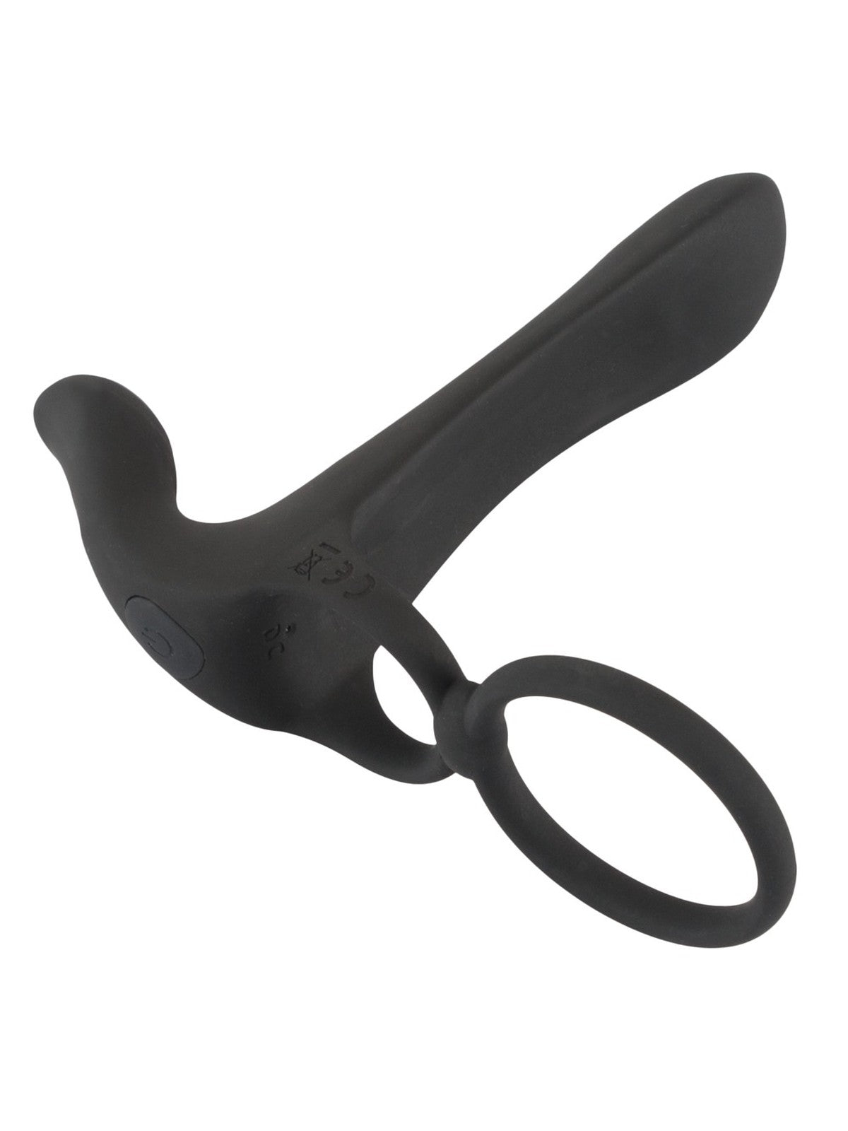 Anel peniano duplo com vibrador de clítoris, 2 motores – Preto · Black Velvets