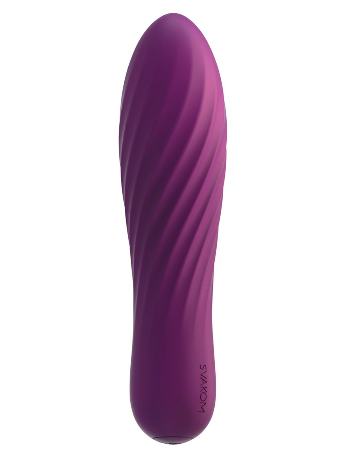Mini vibrador de silicone com relevos, 10 modos – Lilás · SVAKOM Tulip