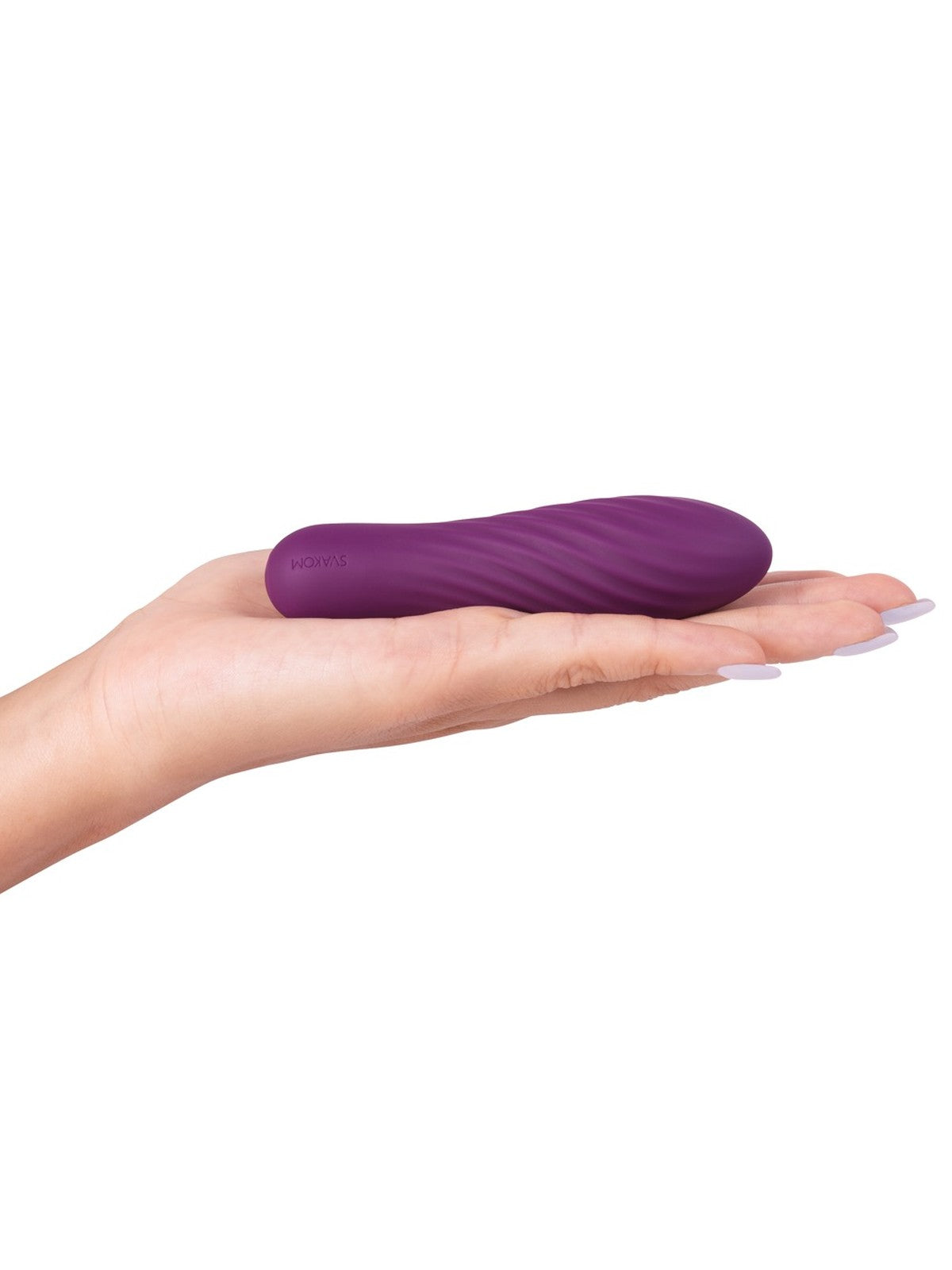 Mini vibrador de silicone com relevos, 10 modos – Lilás · SVAKOM Tulip (foto 3)