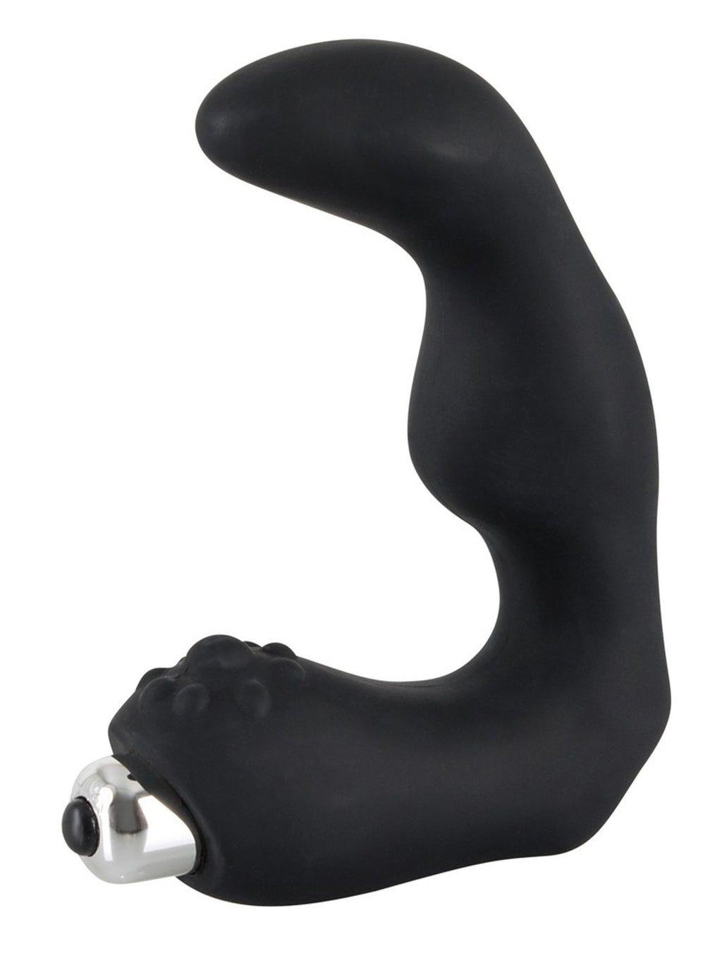 Vibrador de próstata com relevos e bala amovível, 12 cm – Preto · Rebel