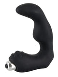 Vibrador de próstata com relevos e bala amovível, 12 cm – Preto · Rebel