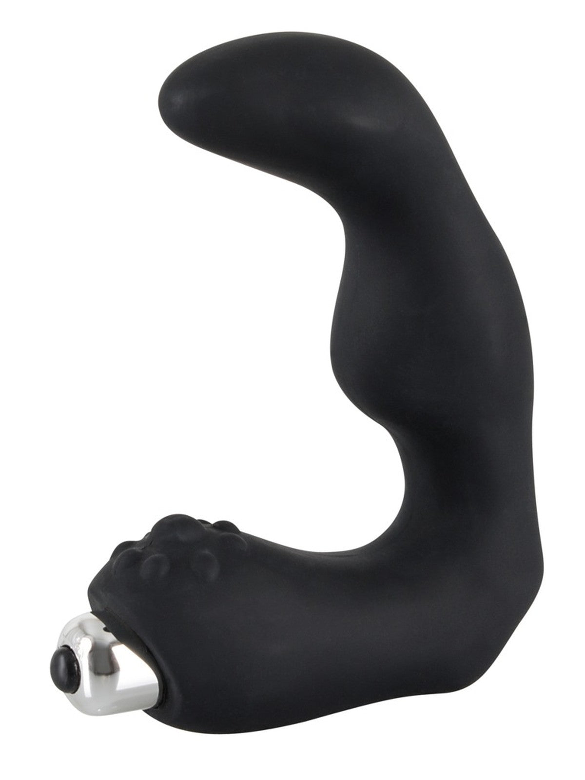 Vibrador de próstata com relevos e bala amovível, 12 cm – Preto · Rebel