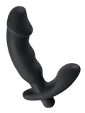 Vibrador de próstata com estimulador de períneo, 15 cm – Preto · Rebel
