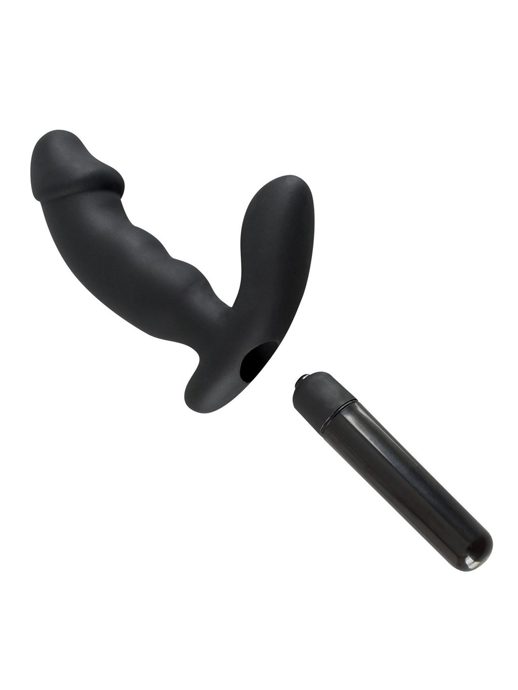 Vibrador de próstata com estimulador de períneo, 15 cm – Preto · Rebel (foto 3)