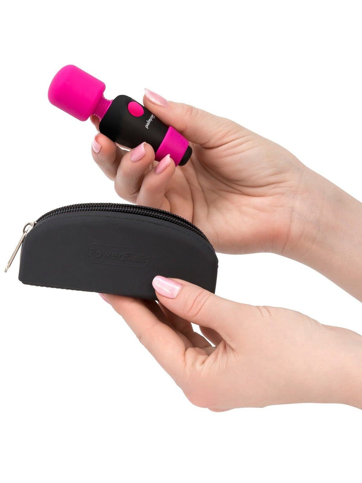 Varinha de massagem de bolso com cabeça móvel, 7 modos – Rosa · palmpower pocket (foto 3)