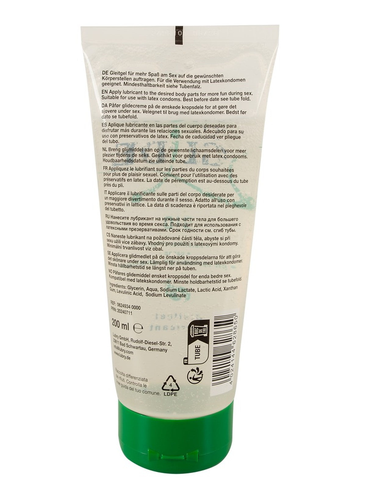 Lubrificante biológico à base de água, 200 ml – Just Glide (foto 2)