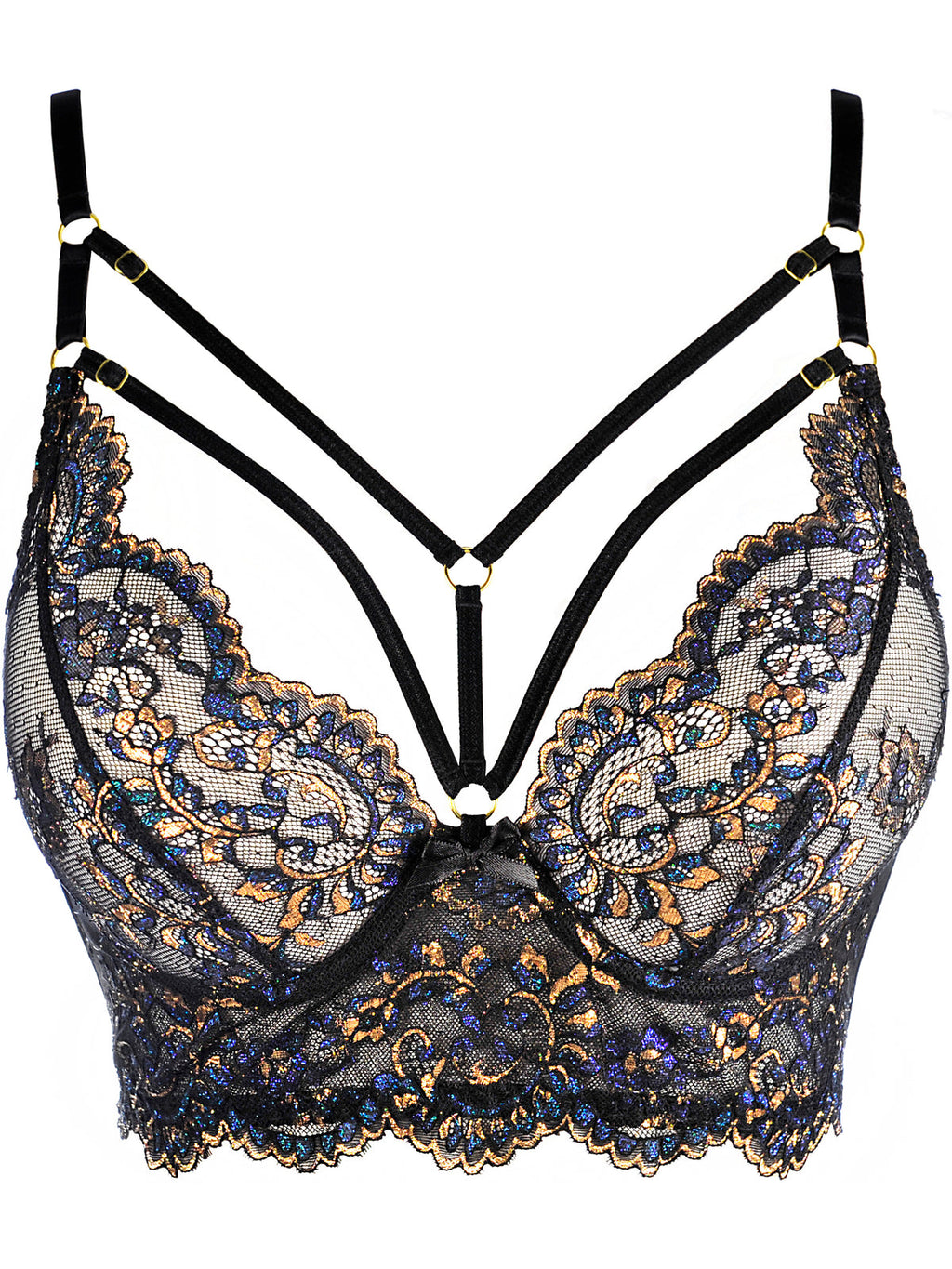 Sutien Brasilianas - Preto e Azul (foto 3)
