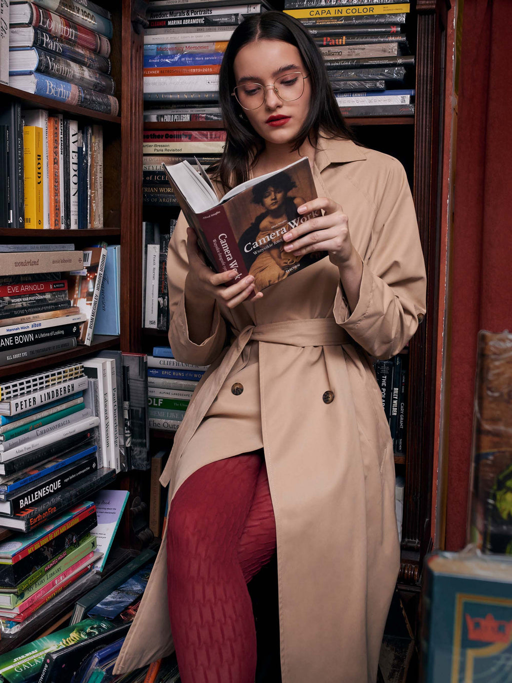 Patterned Tights - Stereo - Cherry Red (foto 8)