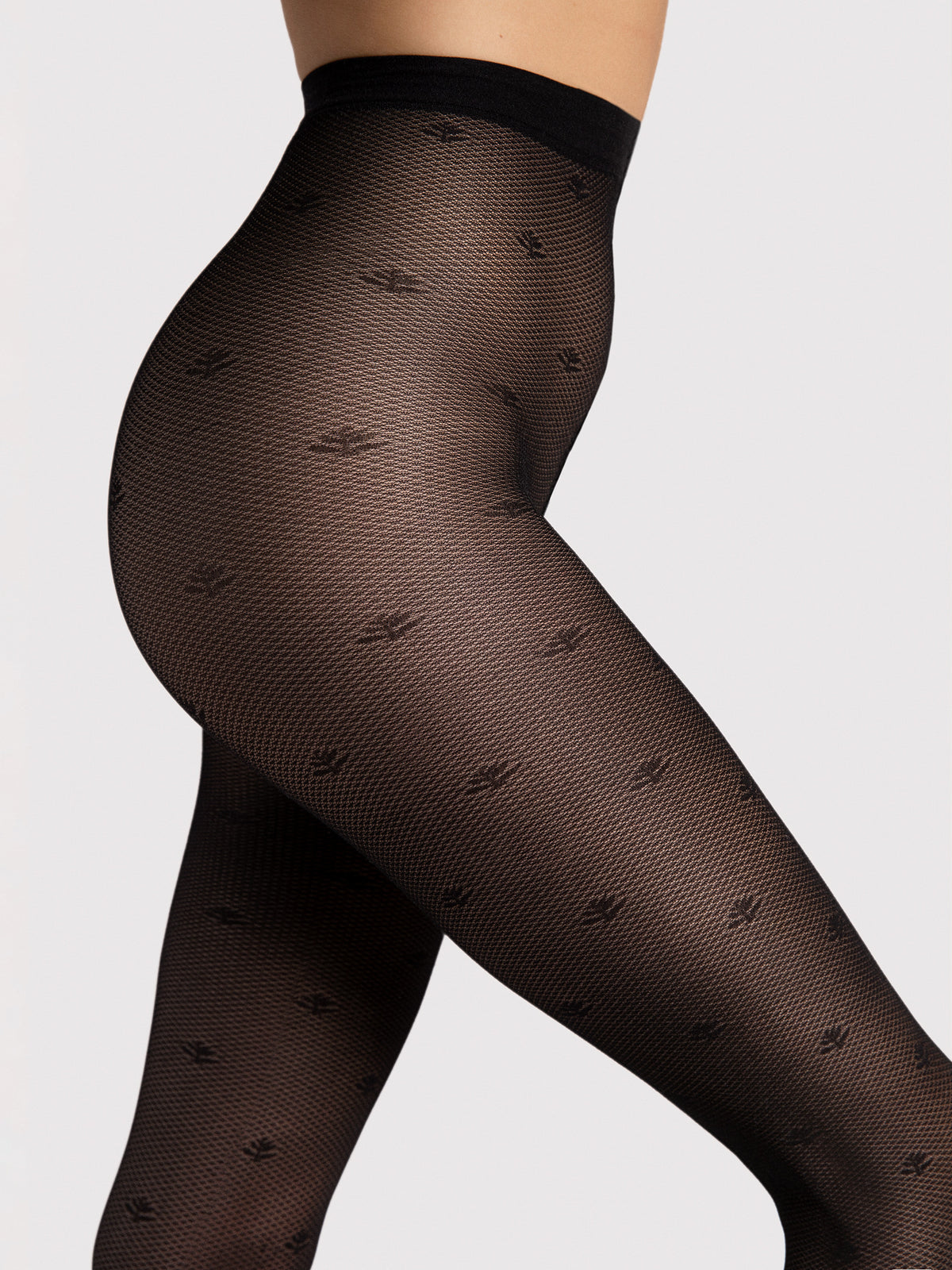 Patterned Tights - LEA - Black (foto 3)