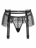 Cinto de ligas com saia de tule e corações – Preto · Ritmo