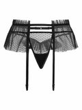 Cinto de ligas com saia de tule – Preto · Miracolo