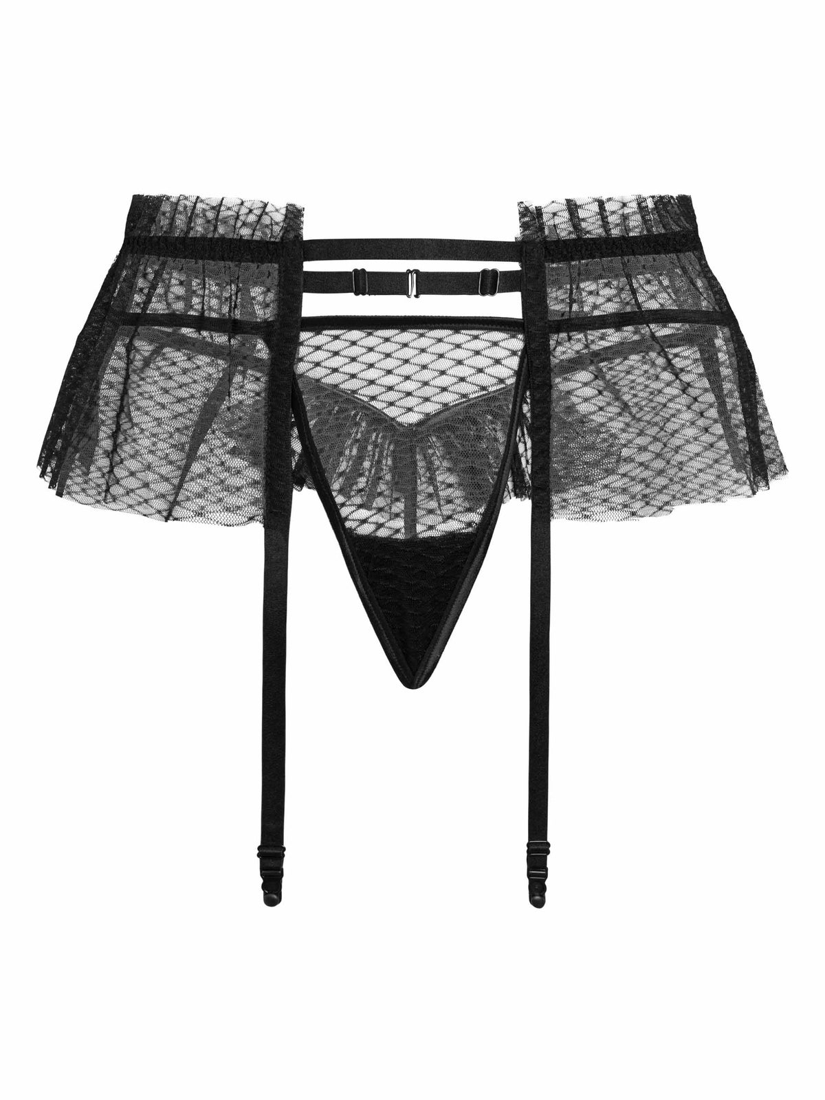 Cinto de ligas com saia de tule – Preto · Miracolo