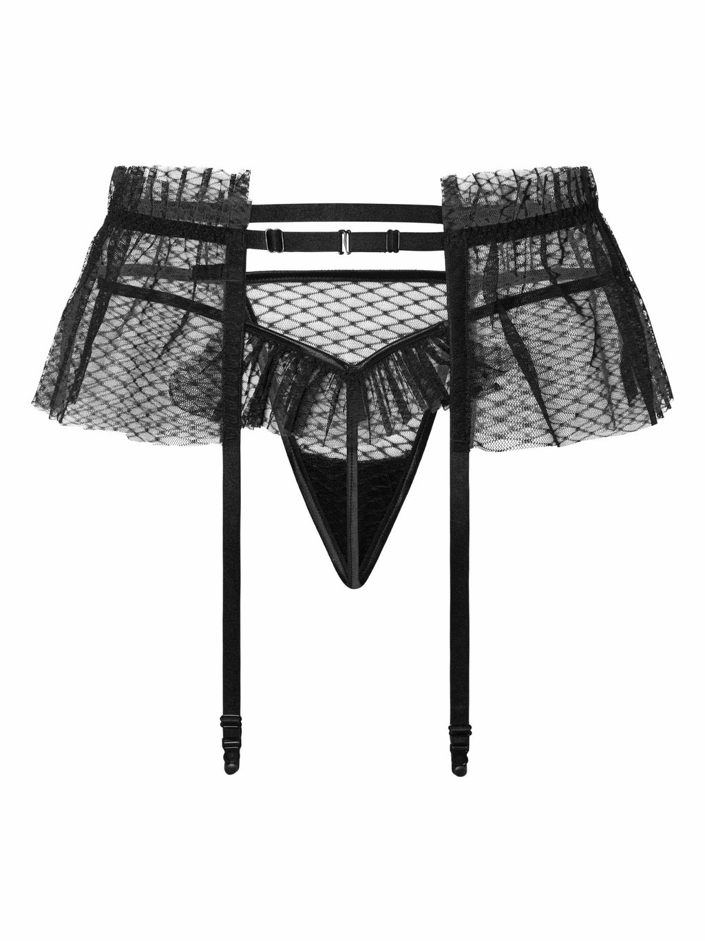 Cinto de ligas com saia de tule – Preto · Miracolo