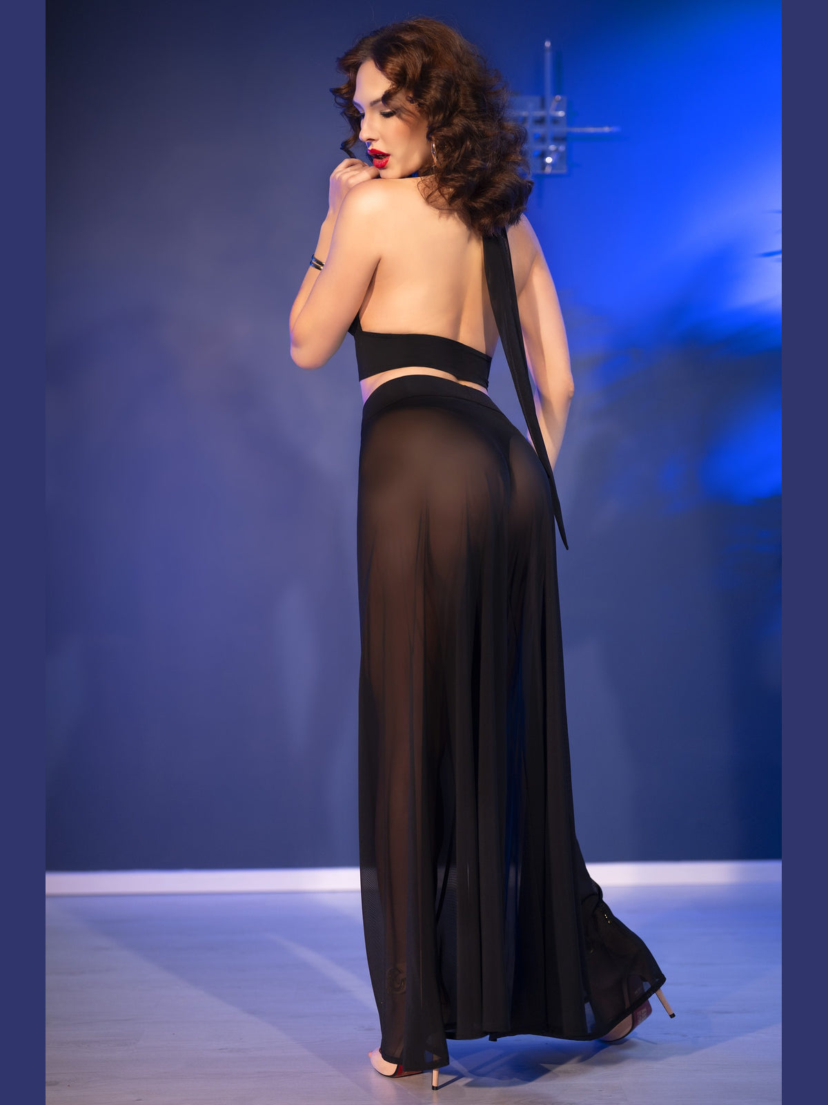 Calça + Top + Calcinhas fio dentral - Preto (foto 8)