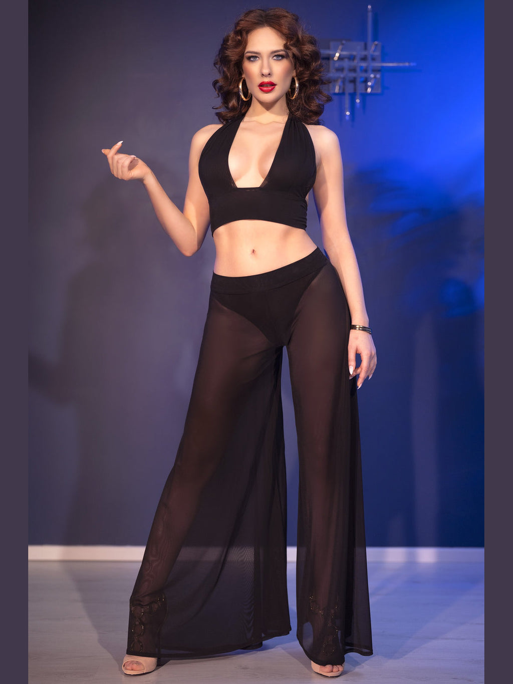 Calça + Top + Calcinhas fio dentral - Preto (foto 9)