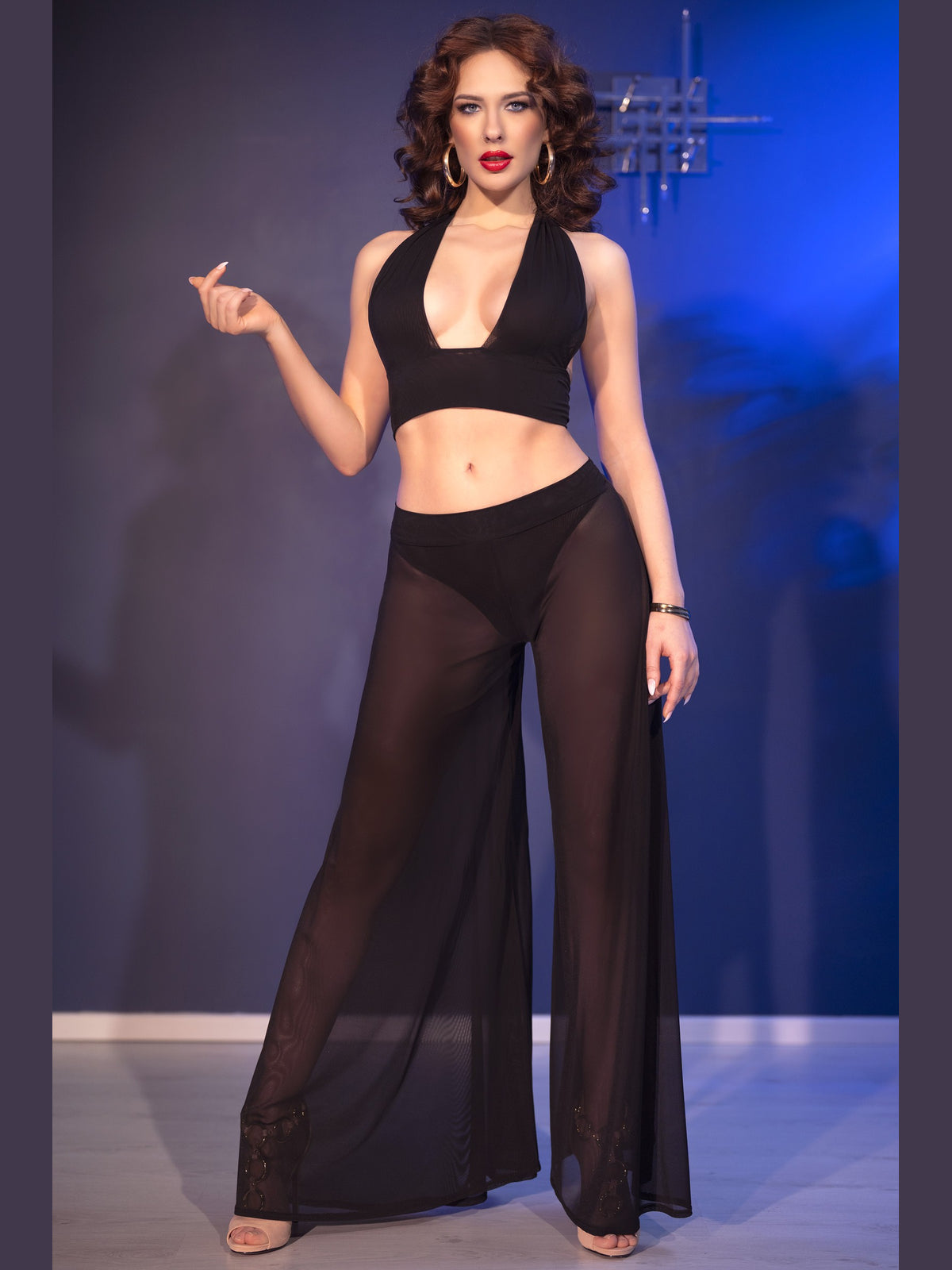 Calça + Top + Calcinhas fio dentral - Preto (foto 9)
