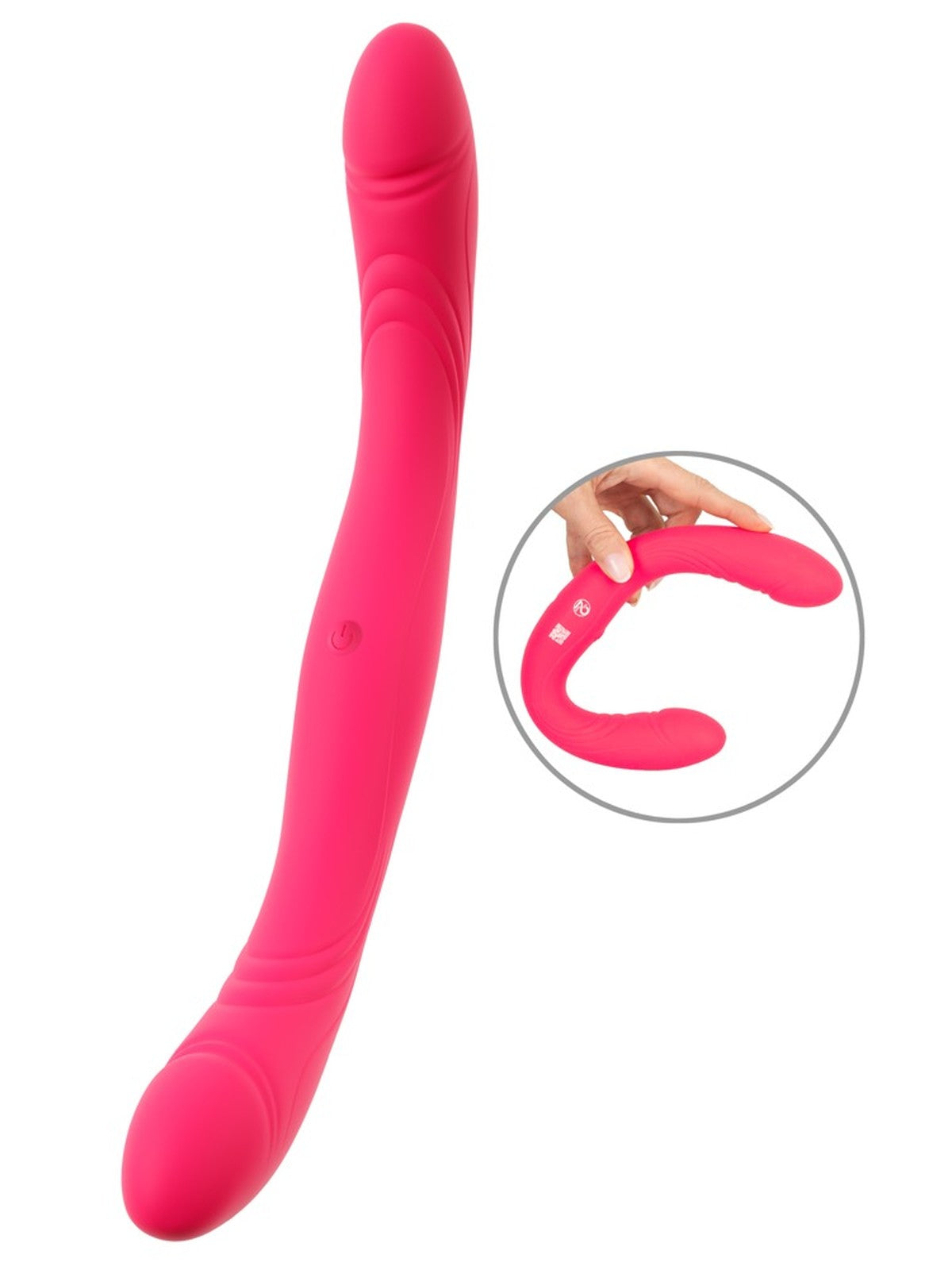 Vibrador duplo de duas pontas, 31 cm, 9 modos por lado – Rosa · Couples Choice