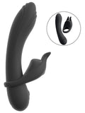 Vibrador com anel peniano vibratório amovível, 2 motores – Preto · Couples Choice