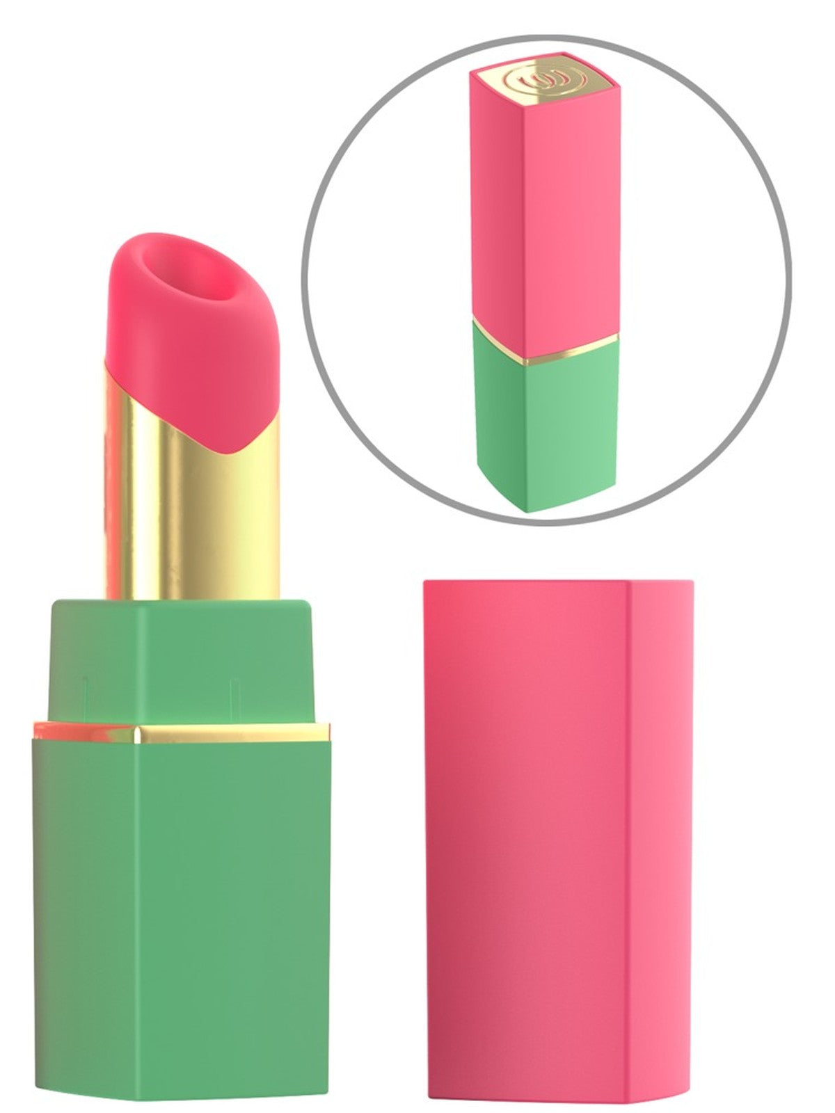 Estimulador de clítoris por ondas de ar, 6 intensidades, formato batom – Verde · Womanizer Beauty