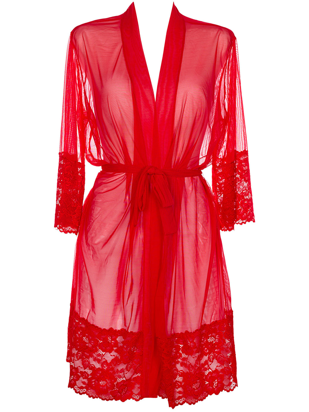 Robe vermelho com rendas (foto 3)