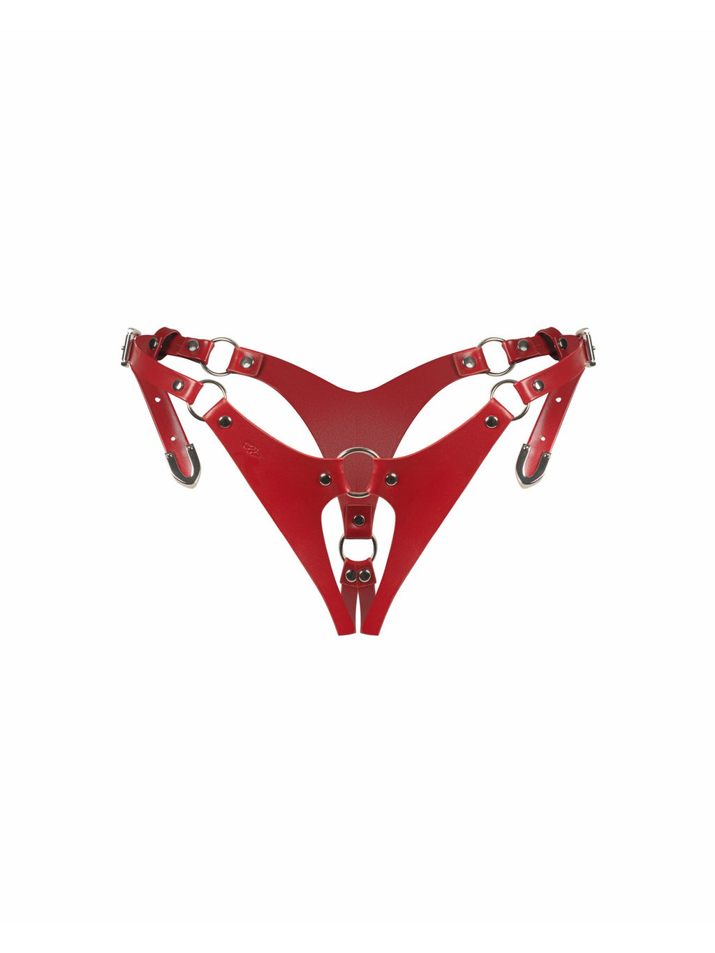 Tanga de virilha aberta com fitas – Vermelho · Inferro (foto 4)