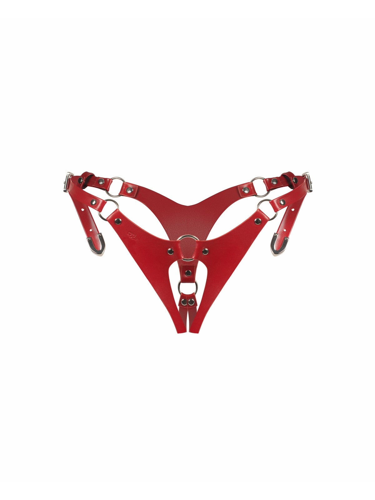 Tanga de virilha aberta com fitas – Vermelho · Inferro (foto 4)