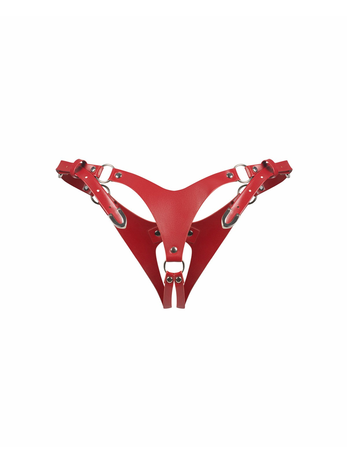 Tanga de virilha aberta com fitas – Vermelho · Inferro (foto 5)