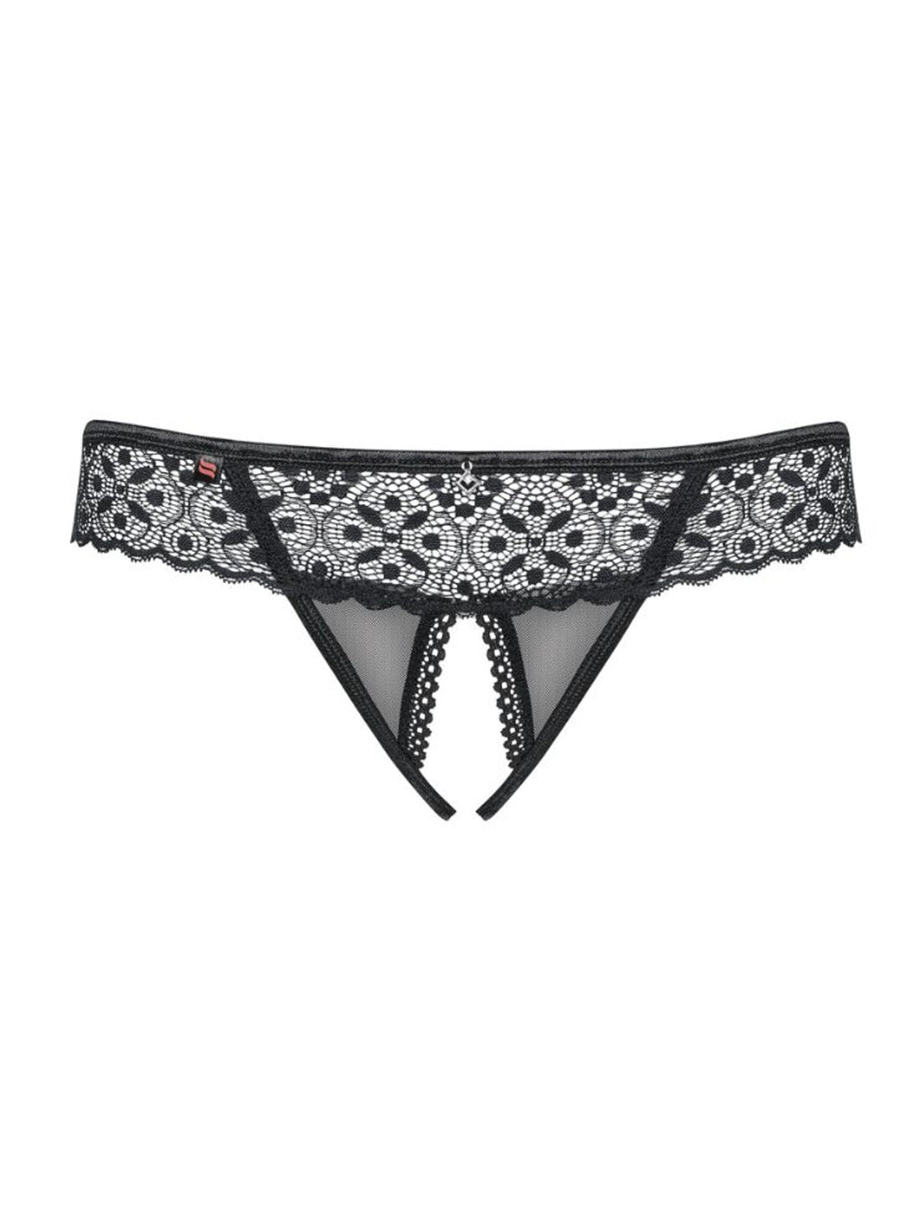 Tanga de virilha aberta com recorte atrás – Preto · Shibu