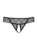 Tanga de virilha aberta com recorte atrás – Preto · Shibu