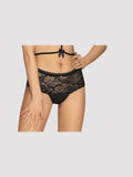 Cuecas de renda com cós transparente – Preto · Raquelia