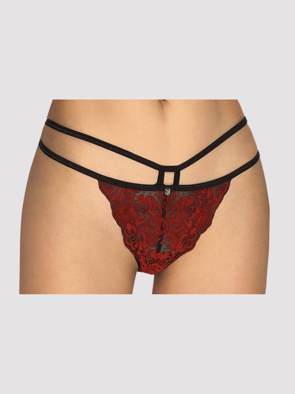 Cuecas de veludo com tiras duplas – Bordô e preto · Sugestina