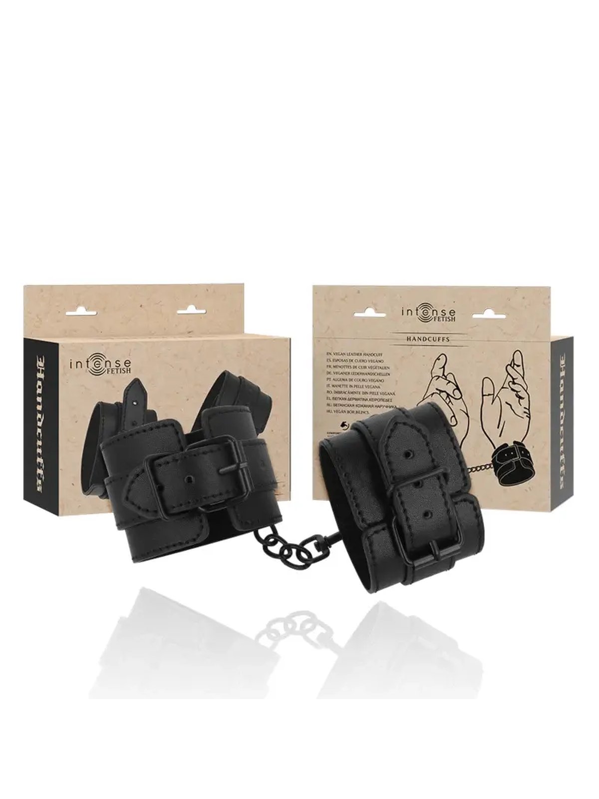 Algemas de couro vegano com fivela – Preto · Intense Fetish