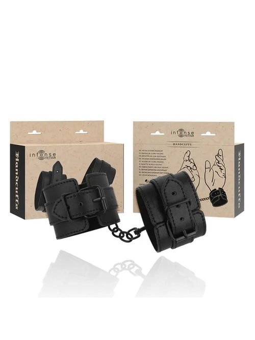 Algemas de couro vegano com fivela – Preto · Intense Fetish