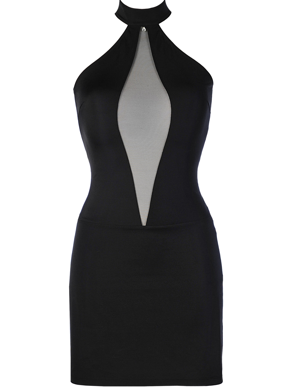 Vestido Preto com decote em V e rendas (foto 3)