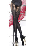 Patterned Tights- Gladis - Black