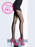 Collants com costura decorada atrás – Preto