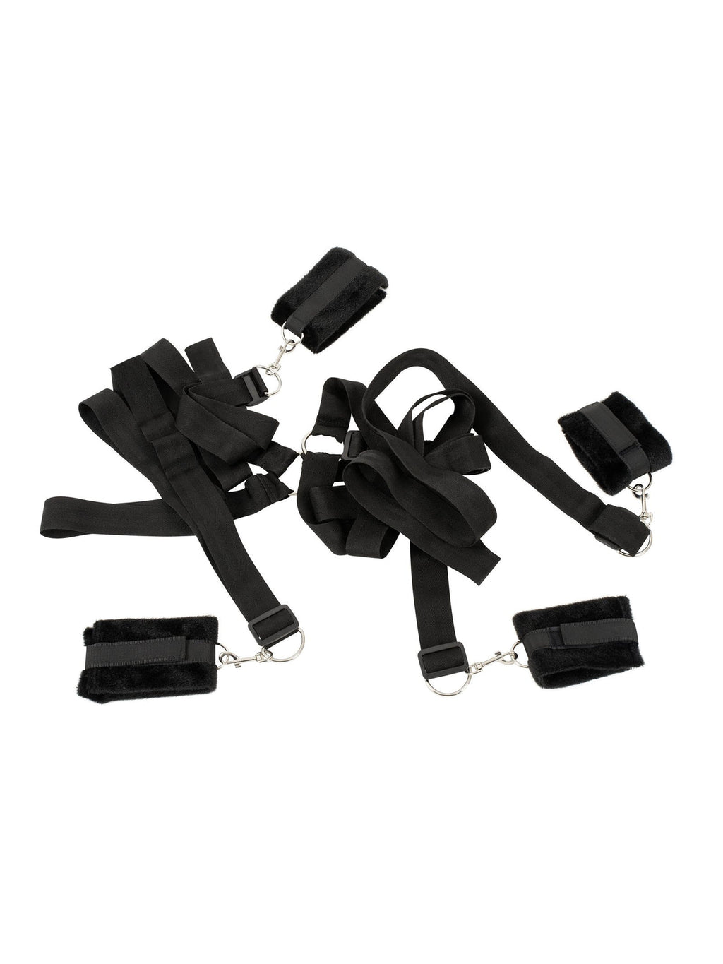 Kit de fixação à cama em cruz, 4 algemas com mosquetão – Preto · Bed Shackles (foto 4)