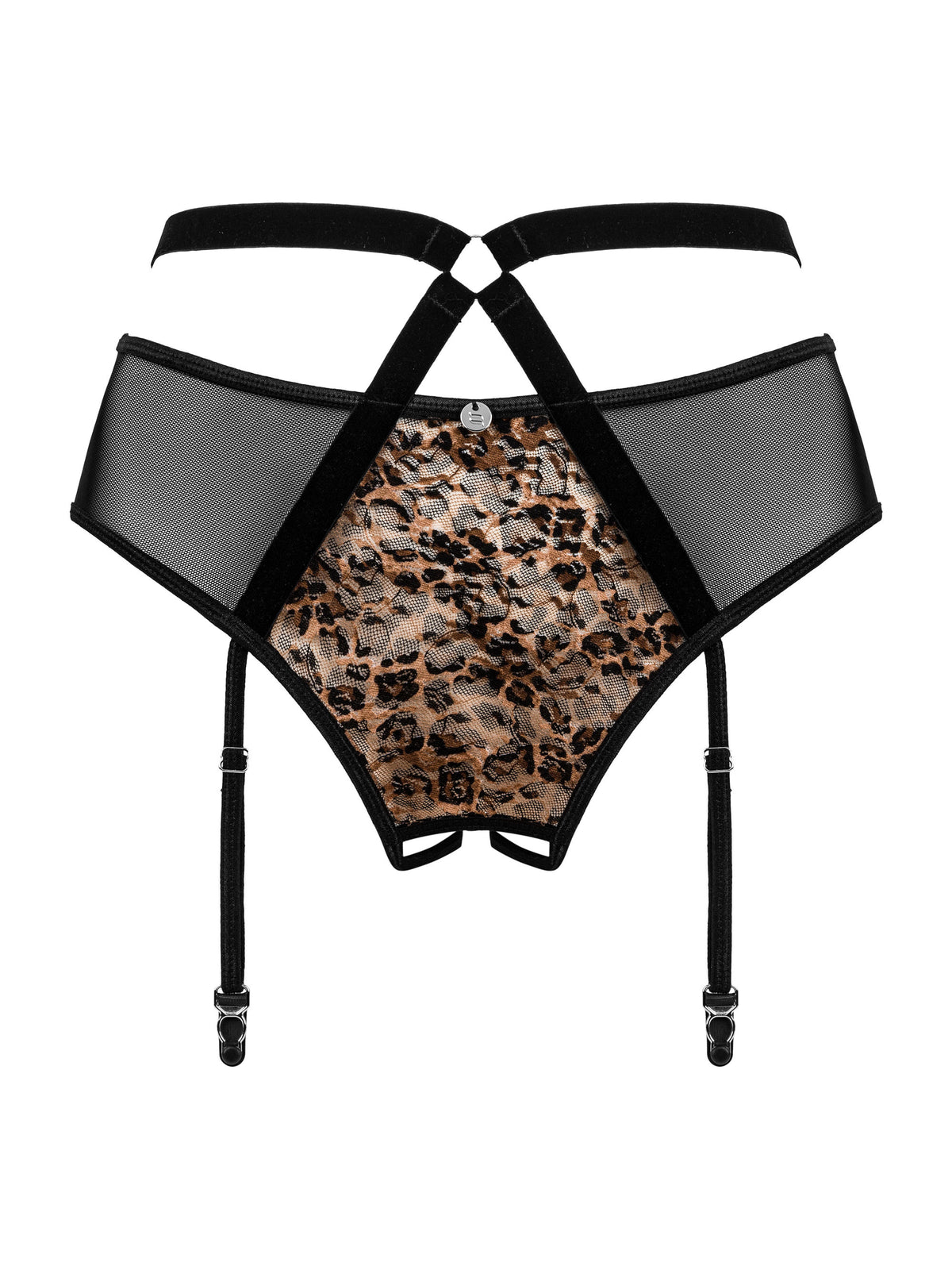 Cuecas de renda com cinto liga - Leopardo (foto 2)