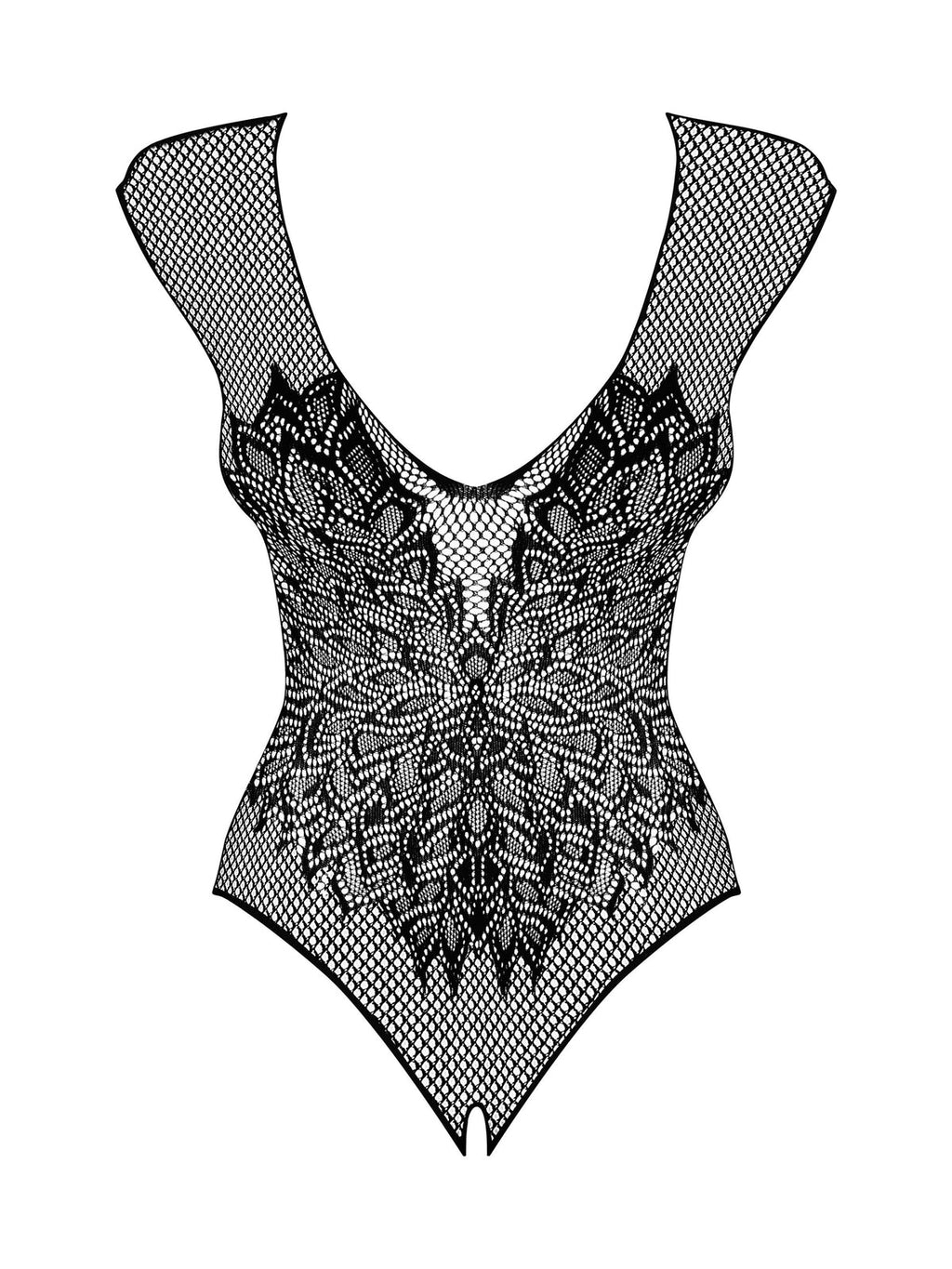 Body Elastico de Renda Bordado Preto - Lucy (foto 5)