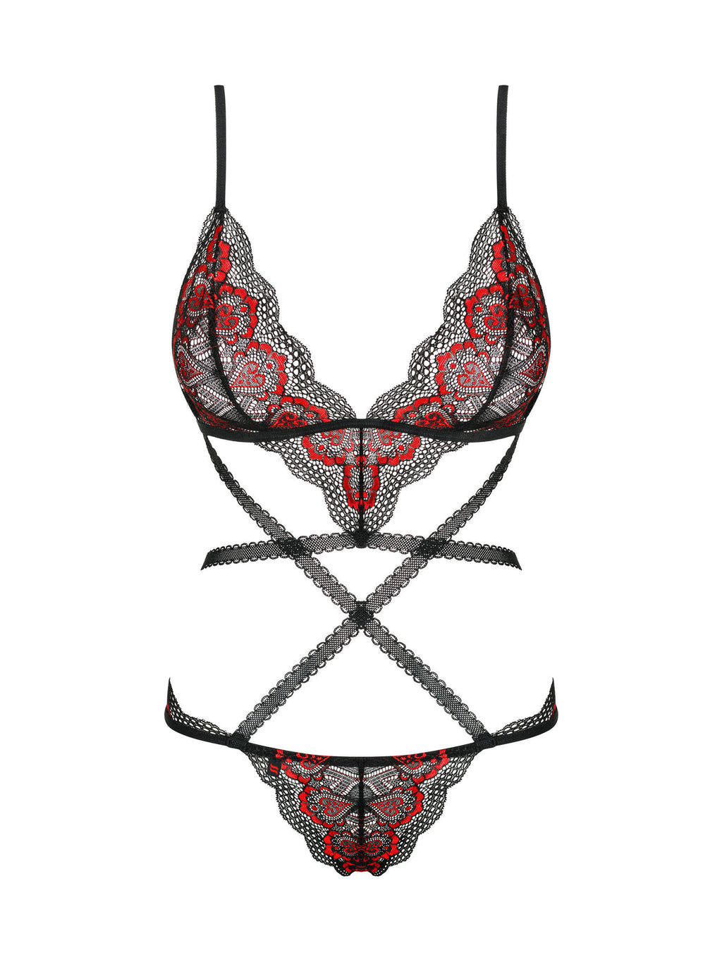 cuecas com tiras red/black – megies panties (foto 6)