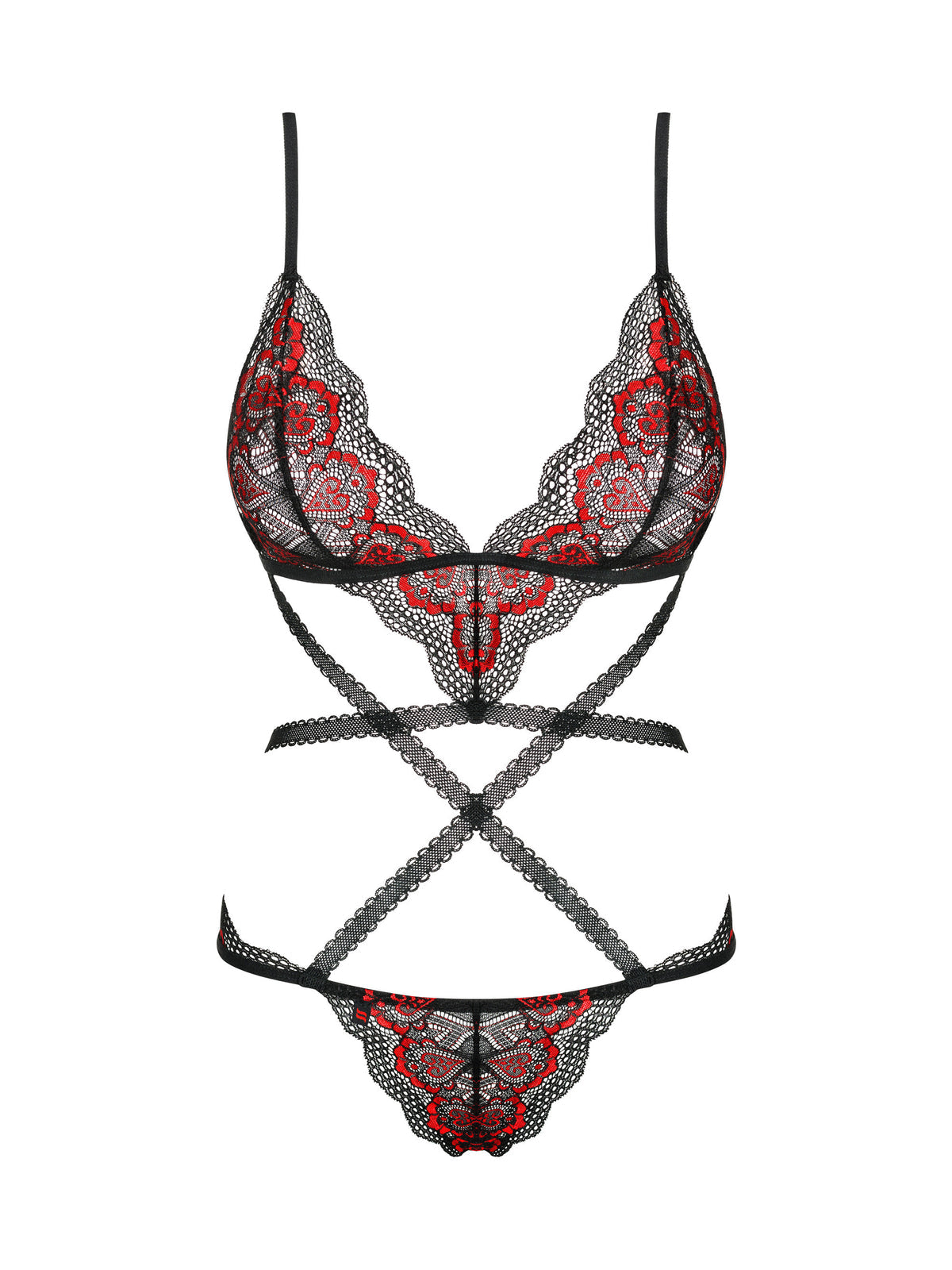 cuecas com tiras red/black – megies panties (foto 6)