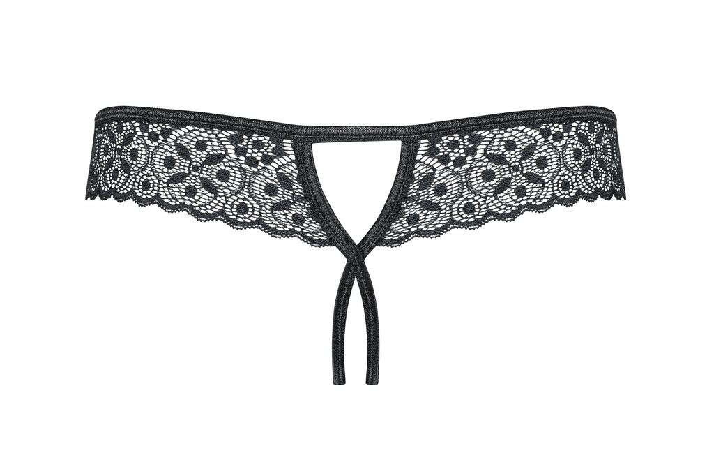 Tanga de virilha aberta com recorte atrás – Preto · Shibu (foto 2 — costas)